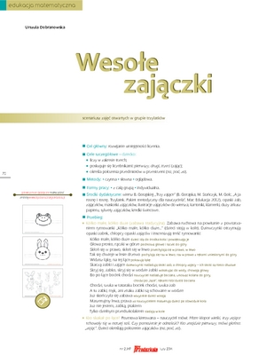 Wesołe zajączki scenariusz zajęć otwartych w grupie trzylatków