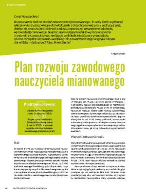 Plan Rozwoju Zawodowego Nauczyciela Mianowanego Miesi Cznik Bli Ej