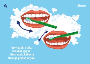 Czyste zęby - ilustracje z treścią piosenki