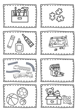 Etykiety do sprzątania, segregacji zabawek