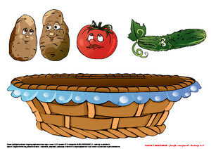 Koszyk z warzywami – zestaw materiałów