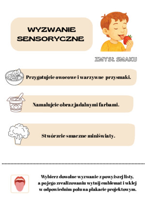 Wyzwanie sesnoryczne ZMYSŁ SMAKU