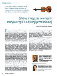 Zabawy Muzyczne I Elementy Muzykoterapii W Edukacji Przedszkolnej ...