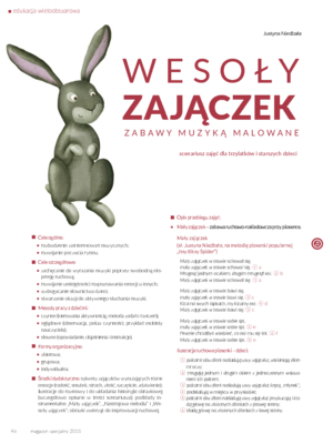 Wesoły Zajączek – Zabawy Muzyką Malowane (scenariusz Zajęć Dla 3-latków ...