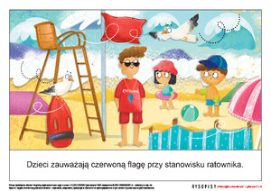 Pomoce obrazkowe ćwiczące mowę. Na plaży, cz. 2 (PD)