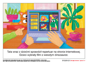 Pomoce obrazkowe ćwiczące mowę. W kinie, cz. 2 (PD)