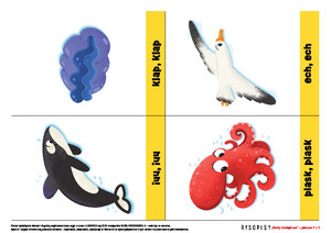 Pomoce obrazkowe ćwiczące mowę. W oceanie, cz. 2 (PD)