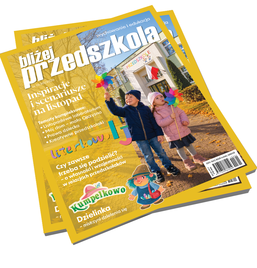 Okładka miesięcznika BLIŻEJ PRZEDSZKOLA nr 10.301/2026 – materiały na listopad