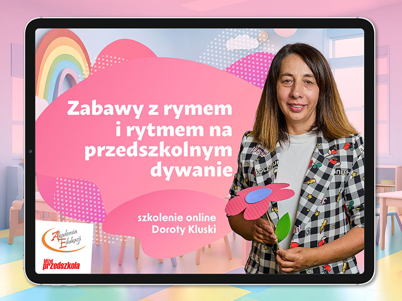 Grafika szkolenia Zabawy z rymem i rytmem – Dorota Kluska