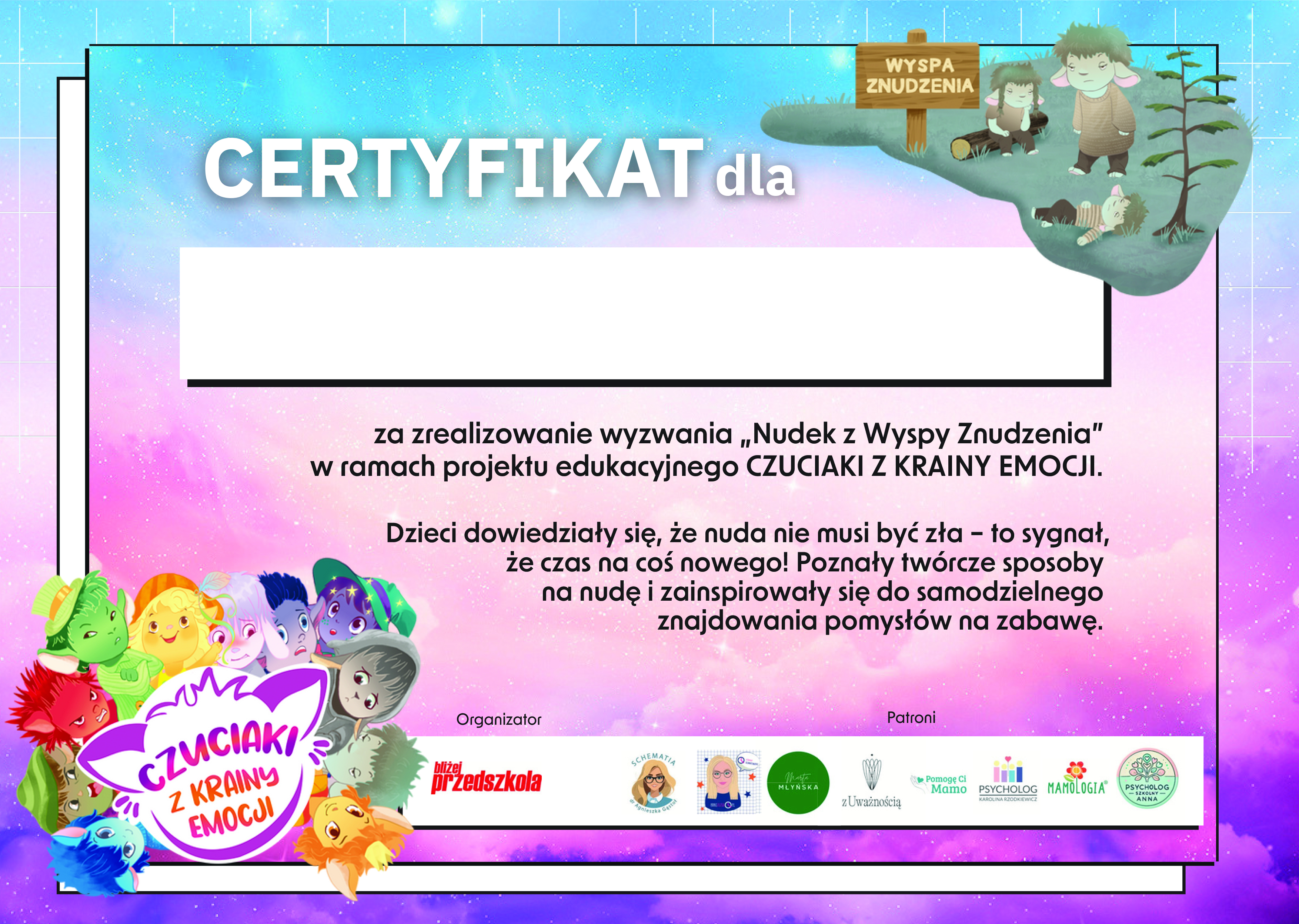Dyplom Czuciaki – podgląd