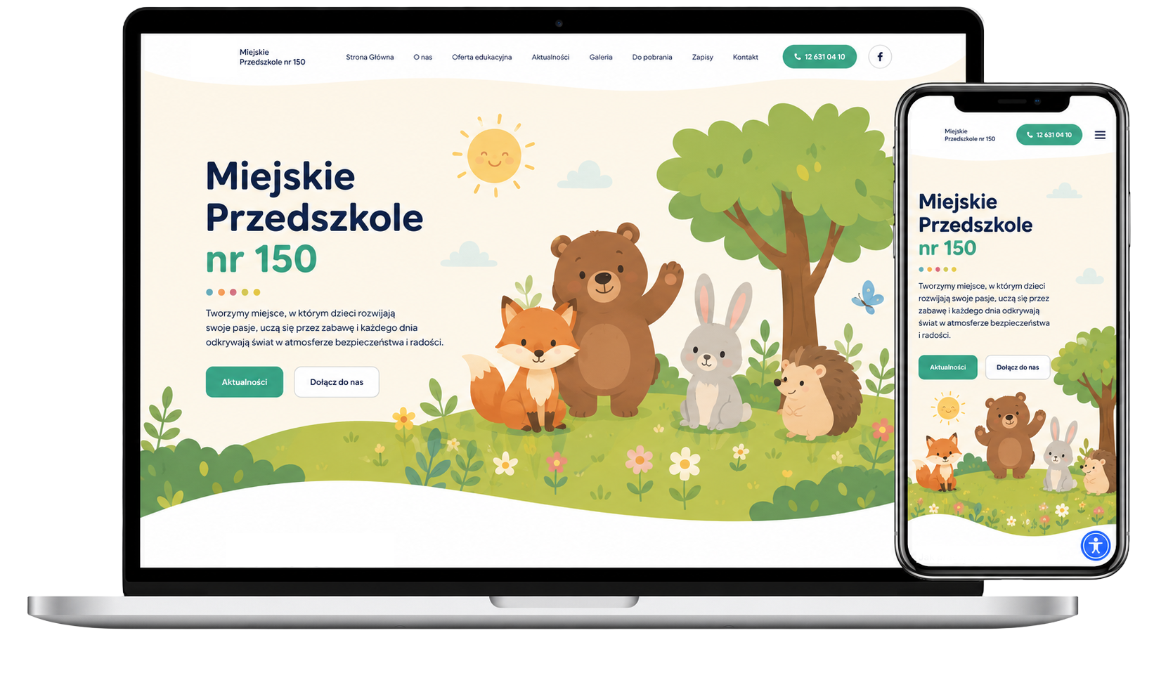 Strona www dla przedszkola – przykładowy szablon