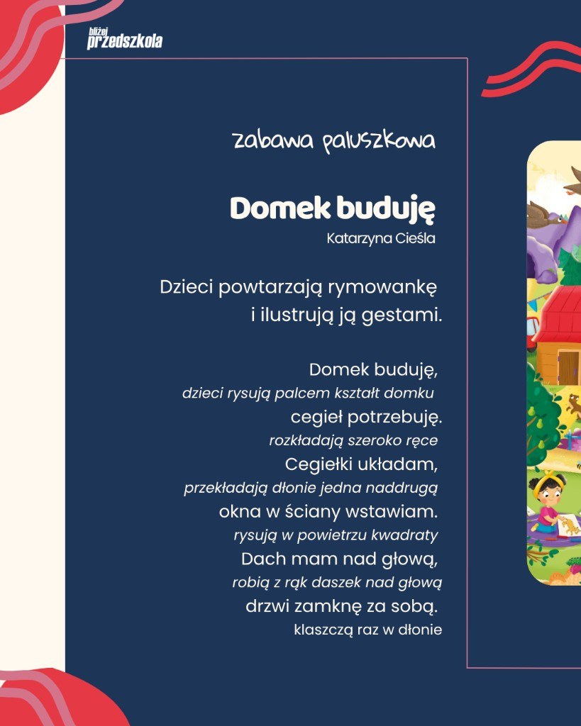 Zabawa paluszkowa: Domek buduję