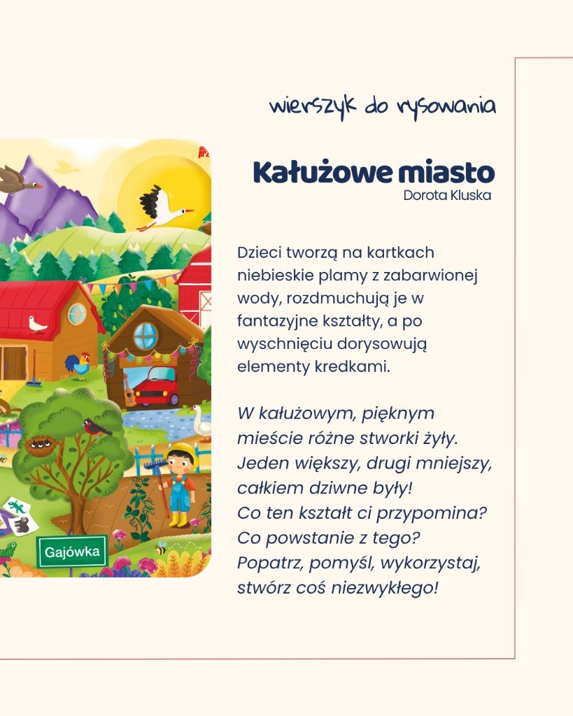 Wierszyk do rysowania: Kałużowe miasto
