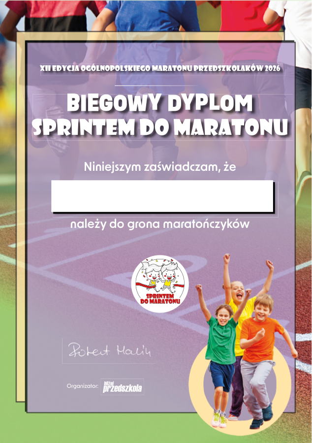 Miniatura dyplomiku A5 Sprintem do Maratonu