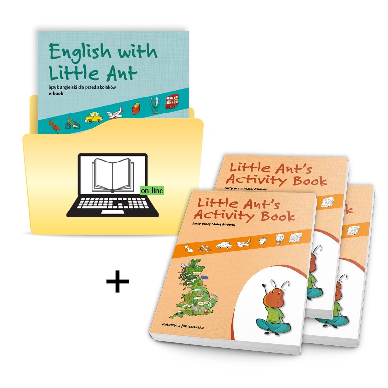 English with Little Ant (e-book) + 3 szt. Little Ant's Activity Book