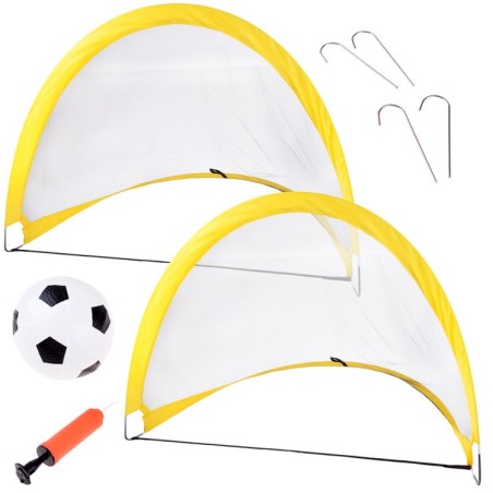 Bramka 117x84 cm do piłki nożnej: komplet 2 szt. + piłka