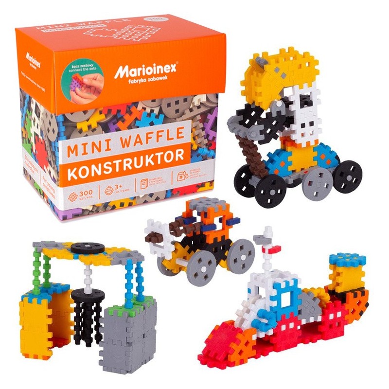 Klocki Wafle MINI: Konstruktor - 300 elementów (Marioinex)