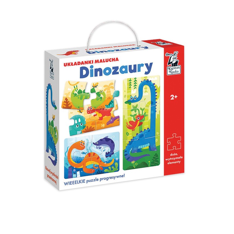 Puzzle 3-6 el. Dinozaury Układanki malucha