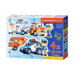 Puzzle 4-7 el. EXTRA BIG 4w1 RÓŻNE RODZAJE