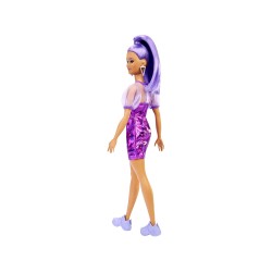 Lalka Barbie Fashionistas - fioletowa stylizacja