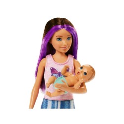 Lalka Barbie Skipper Babysitters opiekunka + bobas i akcesoria