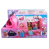 Lalka Barbie Extra Fly Minis + różowy tęczowy samolot