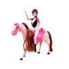 Lalka Anlily dżokejka z chodzącym koniem + akcesoria