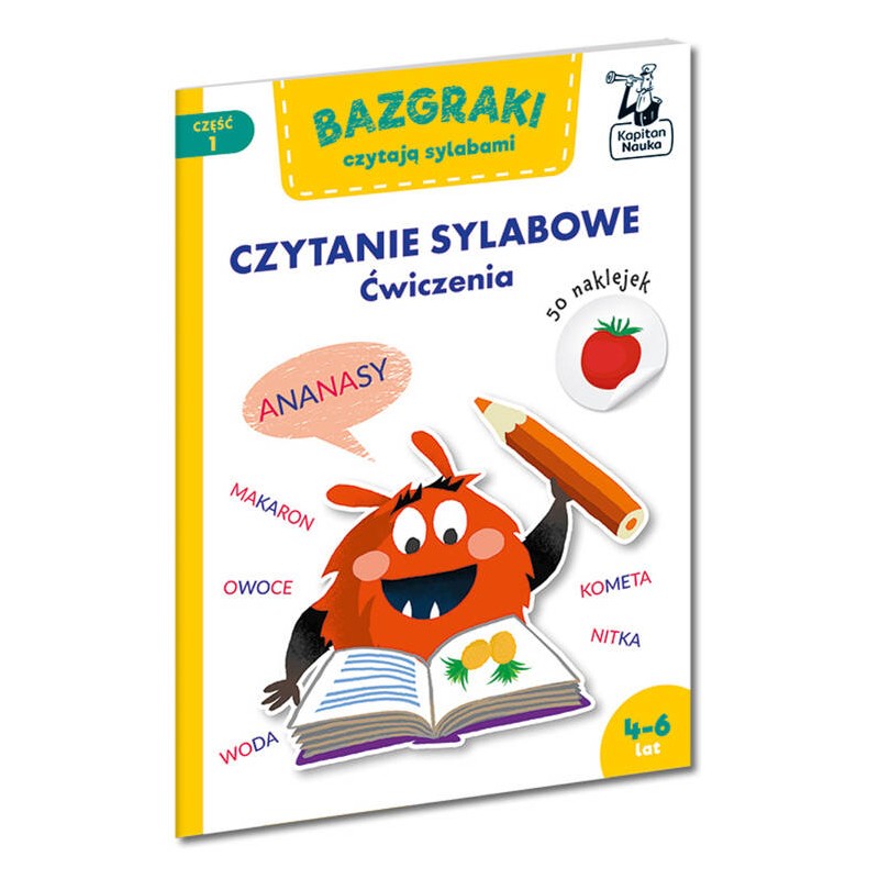 Czytanie sylabowe. Ćwiczenia 4-6 lat, część 1