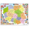 Puzzle mapa Polski - 70 el.