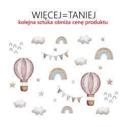 Naklejki na ścianę: Balony i tęcza