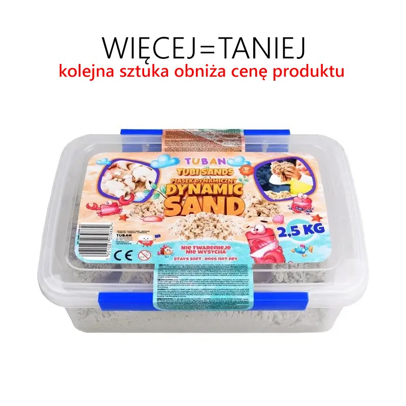 Piasek dynamiczny 2,5 kg kolor naturalny (PUDEŁKO)
