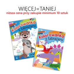 Kolorowanka z tatuażami ZWIERZĘTA - RÓŻNE TYTUŁY