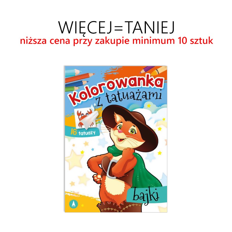 Kolorowanka z tatuażami MAGIA i BAJKI - RÓŻNE TYTUŁY