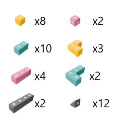 Klocki TUKI piankowe duże magnetyczne BUILDER - RÓŻNE ZESTAWY