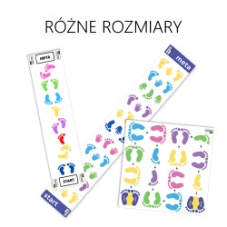 Mata animacyjna SKACZĄCE STÓPKI - RÓŻNE ROZMIARY