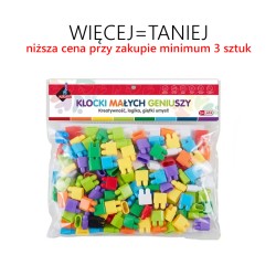 Klocki małych geniuszy CEGIEŁKI - 160 elementów