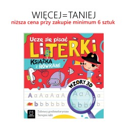 Uczę się pisać literki. Książka z rowkami. Wzory 3D.