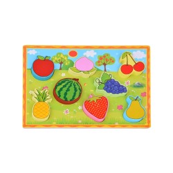 Układanka drewniana 8 elementów OWOCE