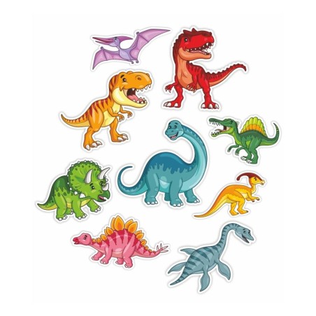 Dekoracja dwustronna - Dinozaury 9 elementów