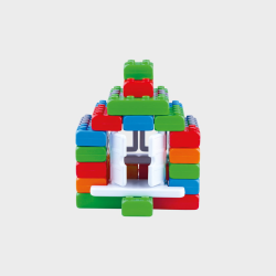 Klocki Waffle Budowlane Cegły Junior - 40 elementów