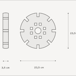 Klocki Maxi Waffle: Koła dydaktyczne - 36 elementów