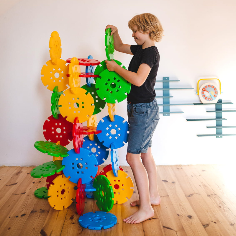 Klocki Maxi Waffle: Koła dydaktyczne - 36 elementów