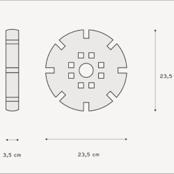 Klocki Maxi Waffle: Koła dydaktyczne - 24 elementy