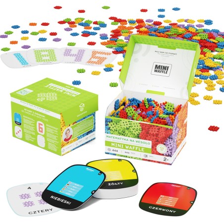 Klocki Mini Waffle Edu: Matematyka na wesoło - 444 elementy