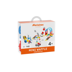 Klocki Mini Waffle Konstruktor: Niebieski - 140 elementów