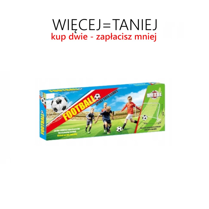 Bramka do piłki nożnej z pompką i piłką - RÓŻNE ROZMIARY