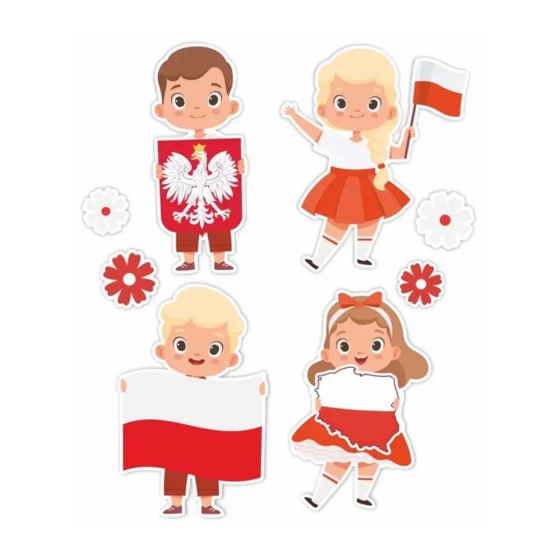 Dekoracja dwustronna, zestaw II - Patriotyczne 8 elementów