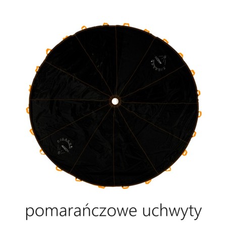 Spadochron animacyjny CZARNY 3 m - RÓŻNE UCHWYTY