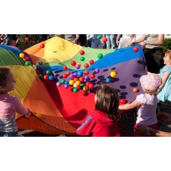 Chusta animacyjna 7 barw, 36 uchwytów, średnica 7 m