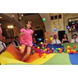 Chusta animacyjna 7 barw, 36 uchwytów, średnica 7 m